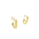 The Double Curve Stud Earrings