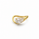 Moissanite Pear Ring